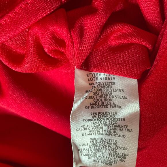 AQUA Cut Out Colorful Sleeveless Midi Sheath Cocktail Dress Red Size 10 - Picture 9 of 10